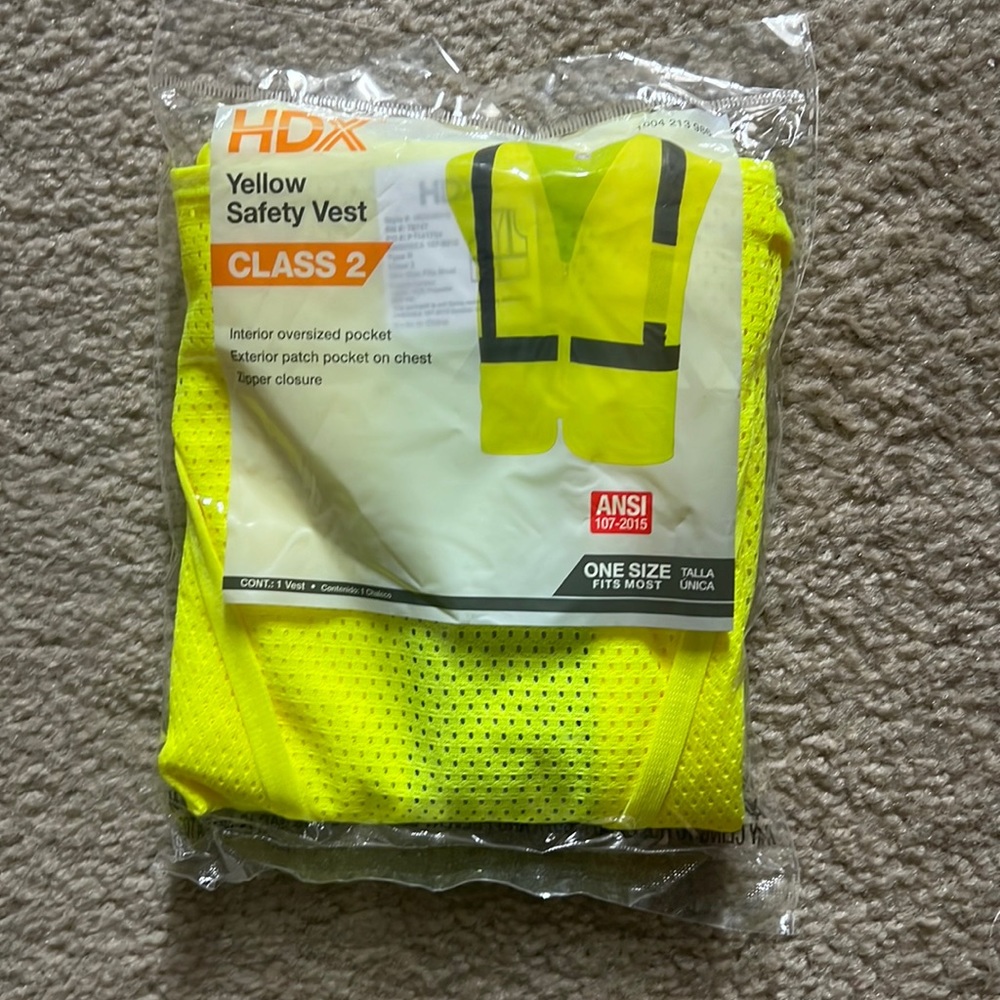 HDX yellow safety Vest class 2